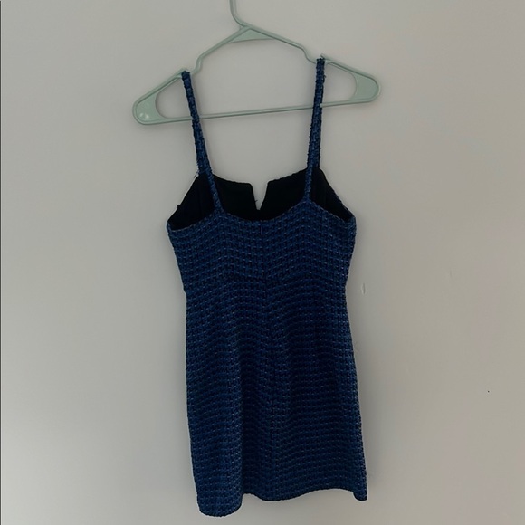 Zara Blue Textured Dress size S - Picture 5 of 7